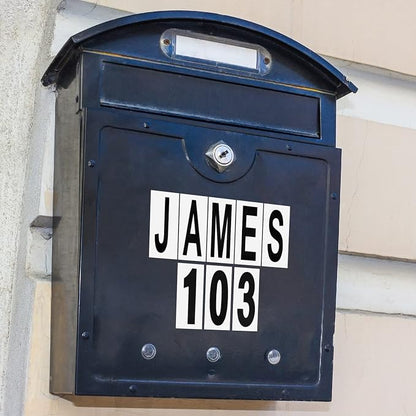 10 Sheets Mailbox Numbers and Letters Stickers for Outside Stick on Black Vinyl Alphabet Number Decals Sticky for Home Business Apartment Address Window Door Car Truck(2 x 1 Inch)