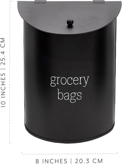 AuldHome Design Enamelware Grocery Bag Holder; Wall-Mounted Modern Farmhouse