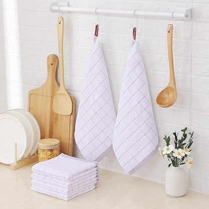 Homaxy 100% Cotton Terry Kitchen Dish Cloths, Ultra Soft and Absorbent Dish