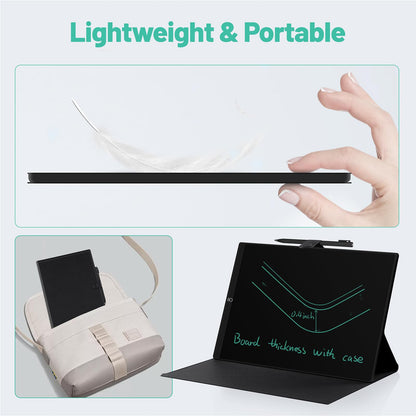LCD Writing Tablet for Adults: 11.5 Inch with Leather Case Reusable Digital Notepad Portable Use for Office Study Teaching