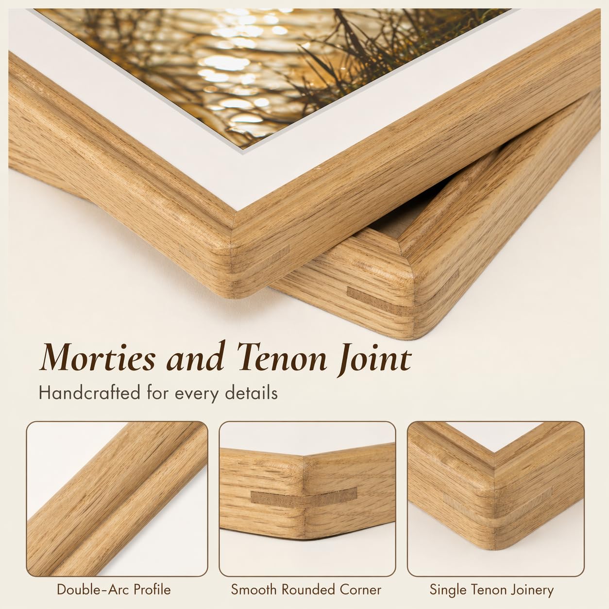 KovaScape Picture Frames,11 x 14 Picture Frame,Solid Oak Wood Picture Frame,11x14 Photo Frame with High Tempered Glass,11 by 14 Wooden Frame Matted to 8x10 Photo for Wall & Tabletop Display,1 Pack