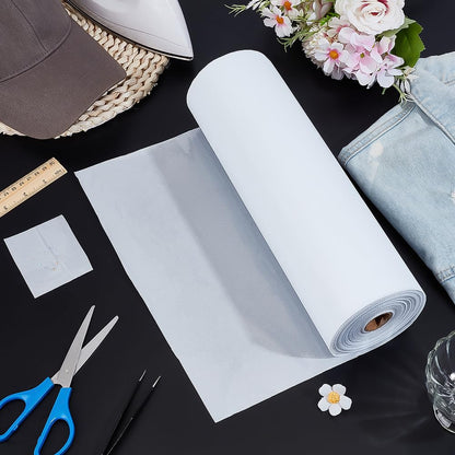 BENECREAT 65.6Ft x 12.6Inch Hot Fix Tape, Rhinestones Transfer Film Paper Roll for Transfer Pattern Rhinestones Clothes Fabric Decoration, 0.3 mm Thick