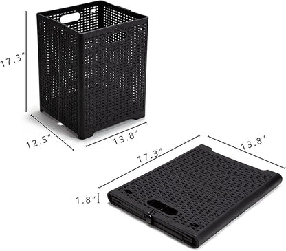 42L Collapsible Plastic Laundry Baskets, Foldable Laundry Hamper