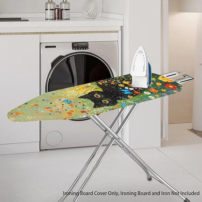 Sprowallow Black Cat Daisy Ironing Board Covers 15 x 54 inch Drawstring