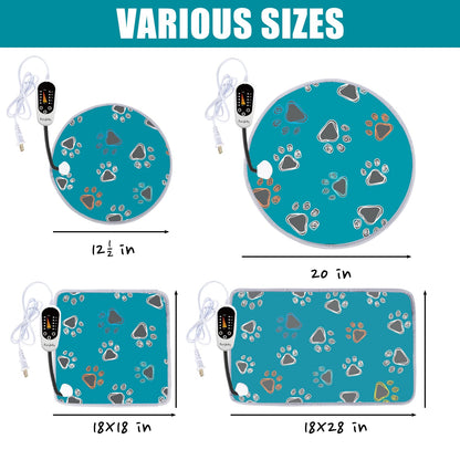 furrybaby Pet Heating Pad, Waterproof Dog Heating Pad Mat for Cat with Durable Anti-Bite Tube Indoor for Puppies Dogs Cats (1 Pack Black, 17 X 17in, Temp Adjustable)