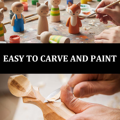 Muimurex 8 Pack Basswood Carving Blocks, 2x2x2 Inch Unfinished Wood Blocks for Carving & Whittling, Smooth Surface DIY Woodworking Crafts and Mini Sculptures