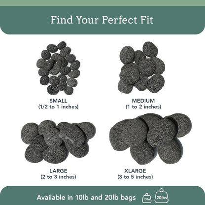 Black Lava Rocks for Fire Pit - 1/2 to 1 inch 10 lbs - Gas Fireplace Rocks - Black Lava Rock for Propane Fire Pit - Decorative Lava Stone Volcanic Rock for Outdoor & Indoor Gas Fireplace