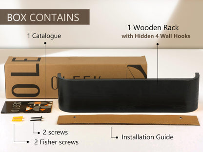 OLEEK wall Coat Rack - wall Shelf with Hooks - entryway Hooks - entryway Shelf - Modern Coat Rack - Wooden Coat Rack wall Mount for Home Decor - Wooden Mount for Home Decor - Coat Hanger Wall Mount