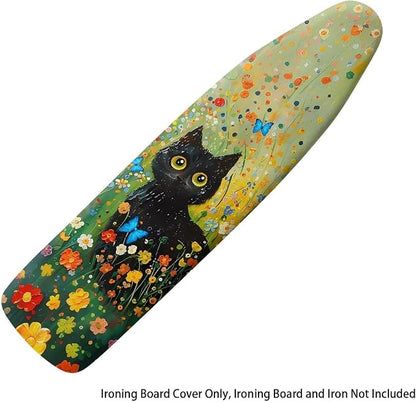 Sprowallow Black Cat Daisy Ironing Board Covers 15 x 54 inch Drawstring