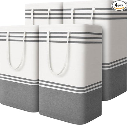 4 Pack Large Laundry Baskets, Laundry Hampers, Freestanding Waterproof