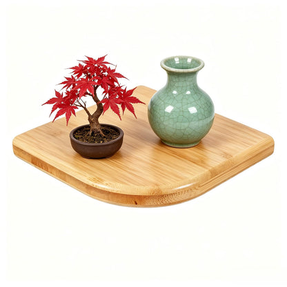 Didiseaon Corner Shelf Wall Mount, Wooden Small Floating Shelves for Bedroom Living Room, Corner Organizer Rustic Wood Board 7. 9" x5. 9"