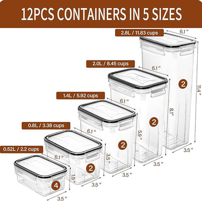 PRAKI Airtight Food Storage Containers