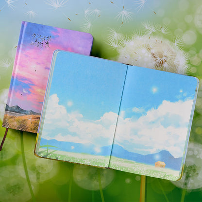 Asten Colorful Blank Journal, Writing Journal Notebook for Women, Hardcover Notepad Personal Dairy Journal to write in for Women Girl Gift, Ribbon Book Mark, 256 Pages Unlined (Hello, Future)