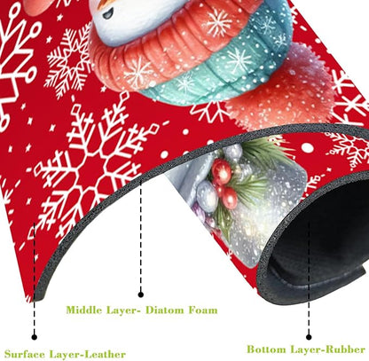 Chrismas Sink Splash Guard Faucet Mat Christmas Absorbent Fast Drying Mat Sink