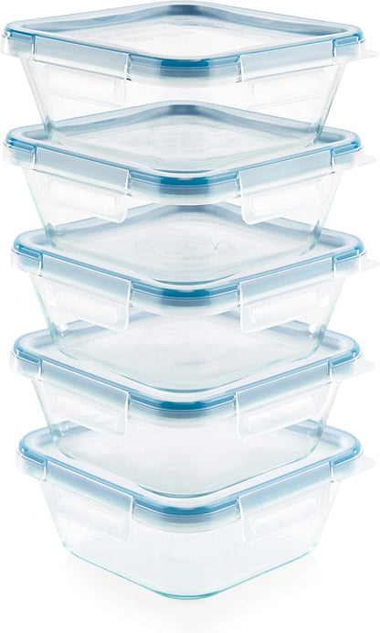 Snapware Glass Total Solutions Food Storage Containers Set, Airtight &