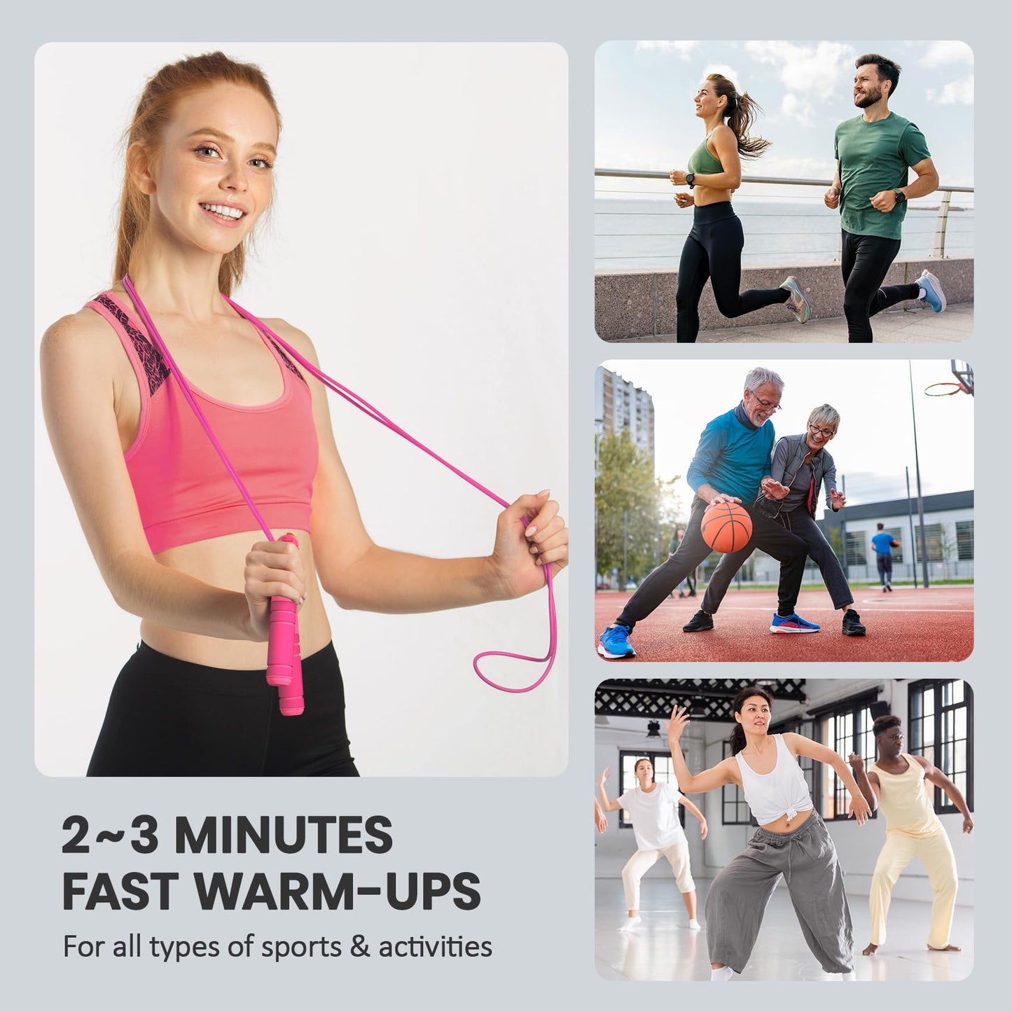 multifun Jump Rope, Adjustable Digital Jump Rope with Calorie Counter, Ball Bearings & Alarm – Ideal for Fitness, CrossFit, Boxing, MMA, Gym – Multifunctional Speed Skipping Rope