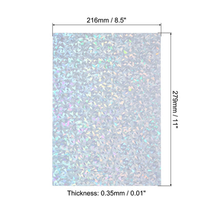 PATIKIL 11"x8.5" Holographic Cardstock, 20 Pack Metallic Iridescent Mirror Paper Foil Board Reflective Sheets for Scrapbook Poster DIY Craft, Style 2