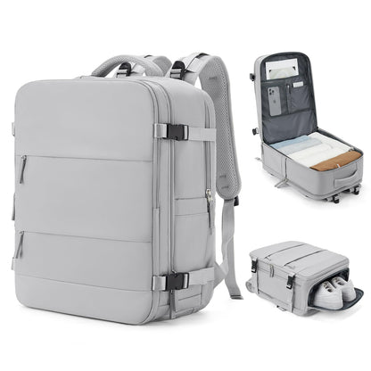 coowoz Travel Backpack Carry On for Women Man Gym Backpacks with Laptop Compartment Mochila de Viaje Teacher Personal Item Backpack Airplane Accessories Must Haves Grey Small