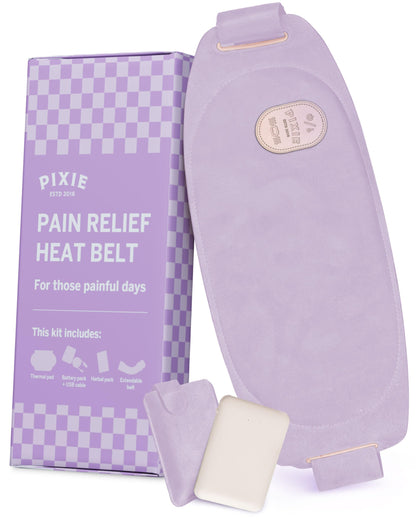 Pixie Period Heating Pad for Cramps - Thinnest Wearable Heating Pad - Unnoticeable Under Clothes - Best Portable Pain Relief Belt Device with Heat On The Market - Hours of Menstrual Pain Relief