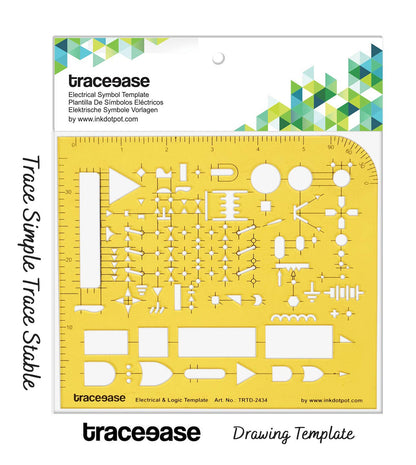 Traceease Electrical Drafting Electrical & Logic Template Drawing Stencil,Designing Template Measuring Ruler
