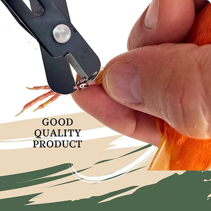 Bird Nail Clippers – Precision and Safety Nail Trimmer for Small Birds, Canaries, Finches, Goldfinches, Parrots, Pigeons – Ring Cutter and Removal Tool for Aluminum and Plastic Rings (Yellow, Black)