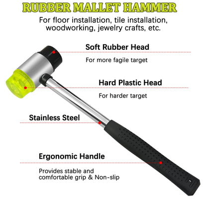 New Floor Gap Fixer Tool Includes Enhanced Suction Cup with Hammer Target & Rubber Mallet for Laminate Floor Gap Repair