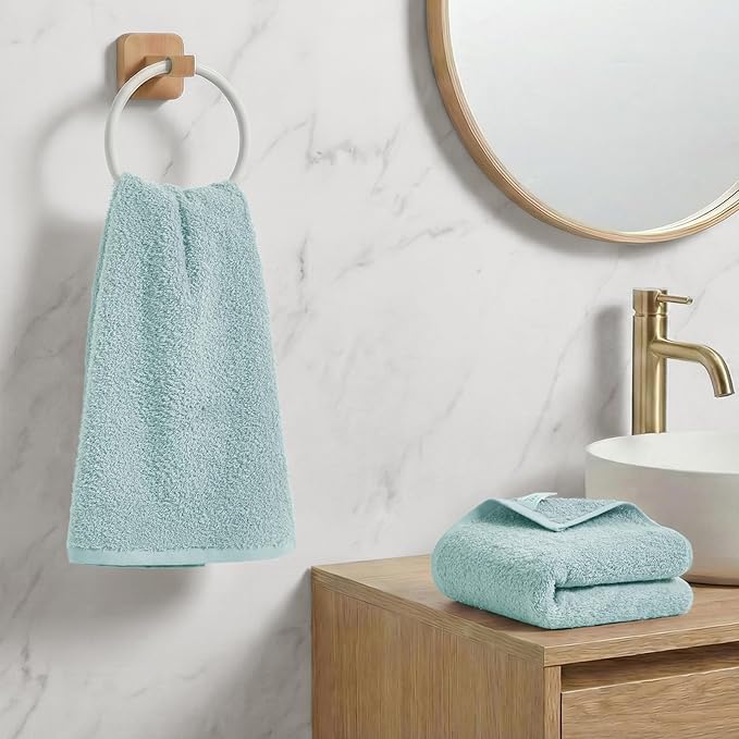 REDKISS 2-Pack Luxury Hand Towels, 16x32 Inch 450 GSM 100% Cotton, Super Soft