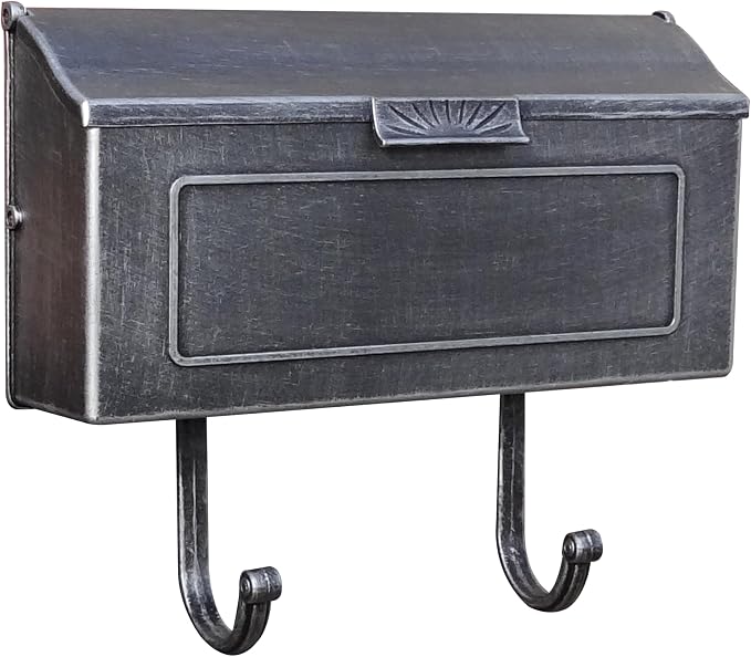 Special Lite Horizon Horizontal Wall Mount Mailbox - Swedish Silver Aluminum Mailbox for Wall Mount - SHH-1006-SW