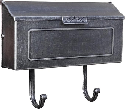 Special Lite Horizon Horizontal Wall Mount Mailbox - Swedish Silver Aluminum Mailbox for Wall Mount - SHH-1006-SW