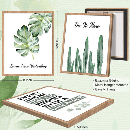 FRAMED Inspirational Wall Decor, Positive Affirmations & Motivational Art for Office, Bedroom & Classroom (Set of 6, 8x10in, Framed)