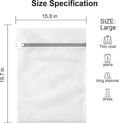 3 Pack Large Mesh Laundry Bags by MDSXO- Fine Durable Lingerie Delicates Bag