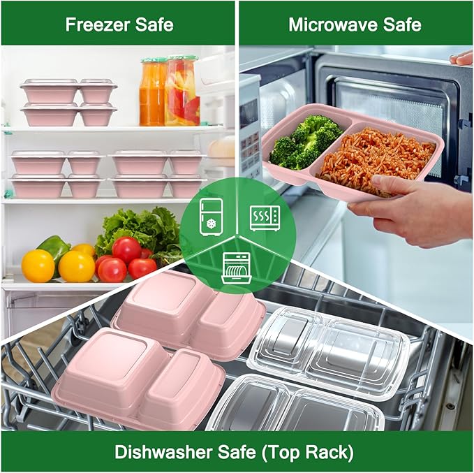 50 Pack 28 oz Meal Prep Containers Reusable