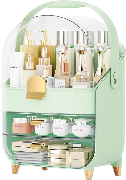 Anylady Makeup Organizer Countertop, Skincare Holder Bathroom Counter Organizer, Storage Box Cosmetic Display Cases, Teen Girl Gifts Make up Organizers for Vanity, Dresser