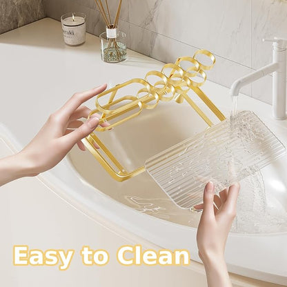 Electric Toothbrush Holder for Bathroom Countertop 5 Metal Slots Toothpaste