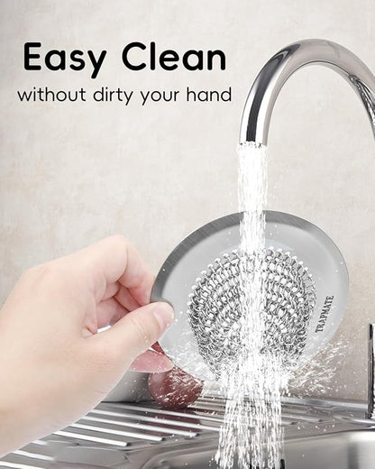 TRAPMATE 2 Pcs Kitchen Sink Drain Strainer, Stainless Steel Sink Strainer Basket
