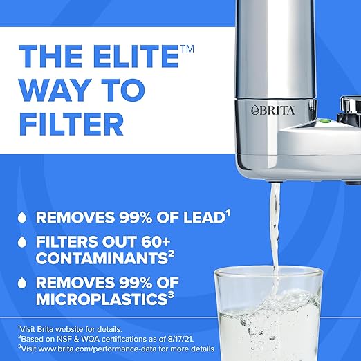Brita Faucet Mount Water Filter System, No-Wait Filtration, Easy Install