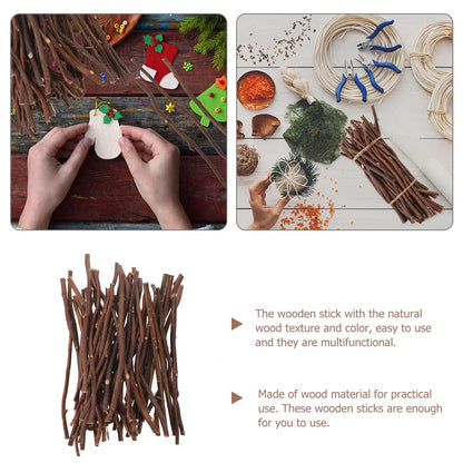 HOMSFOU 50Pcs Wood Log Sticks DIY Dried Wood Sticks 30cm Craft s Natural Twigs s for Crafting Card Making Embellishments Photo Props