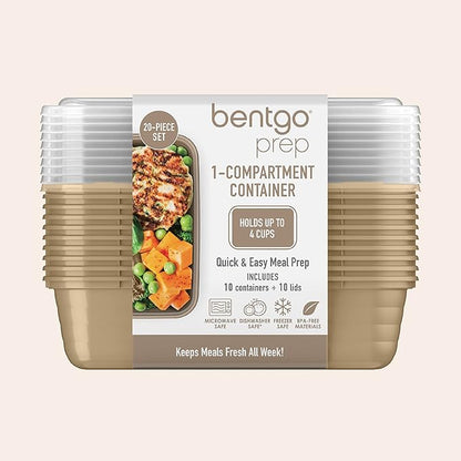 Bentgo Prep - 20-Piece 1-Compartment Reusable Meal Prep Containers