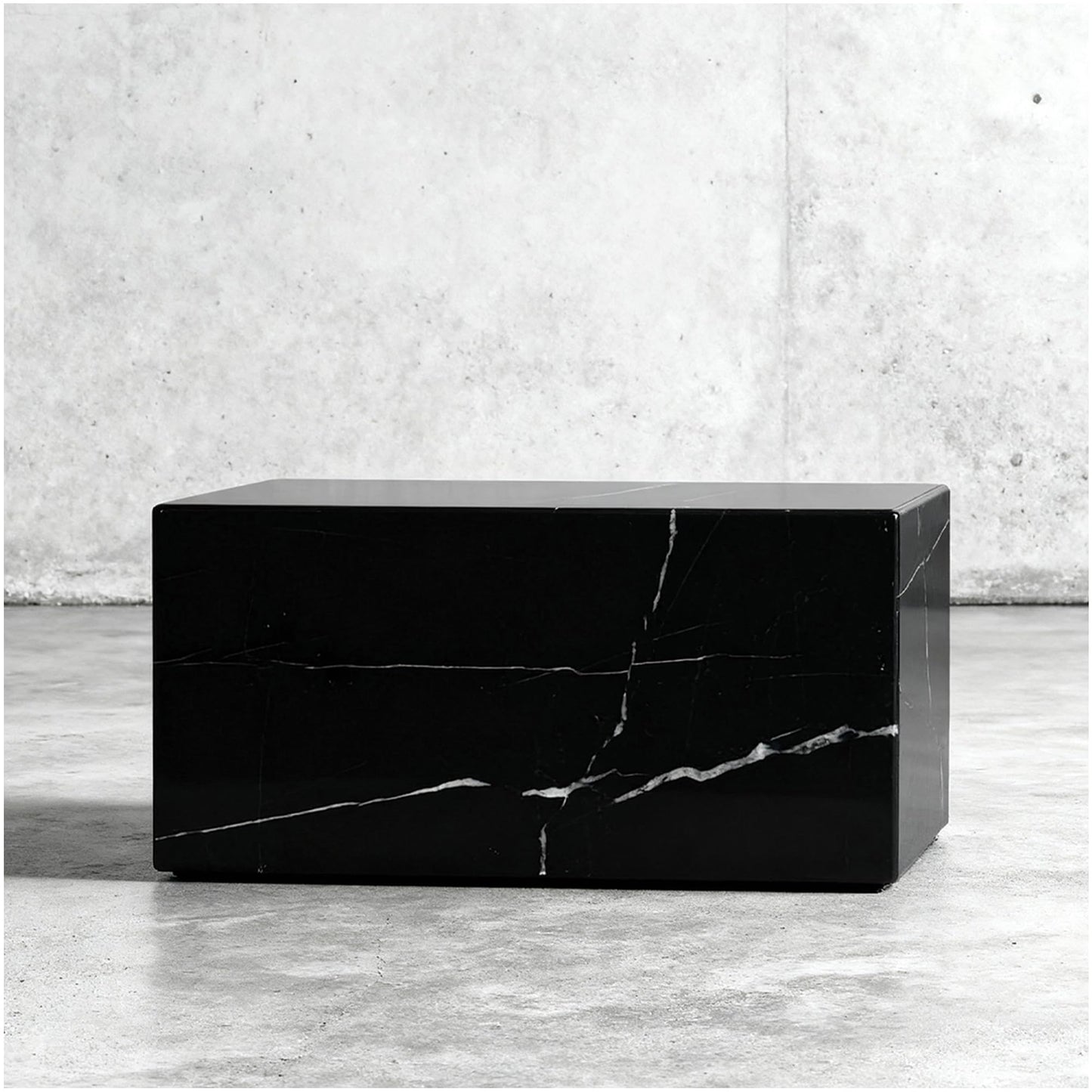 Aspen Studio AspenStudio Genuine Black Marquina Marble Cremation Urn for Adult Human Ashes Black Maquina Marble Urn