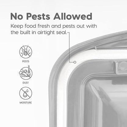 IRIS USA Airtight Dog Food Storage Container, WeatherPro, Removable Wheels