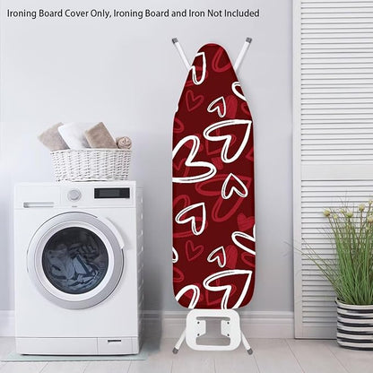 Red Heart 15x54 Ironing Board Cover Elastic Edge Romantic Iron Board Cover