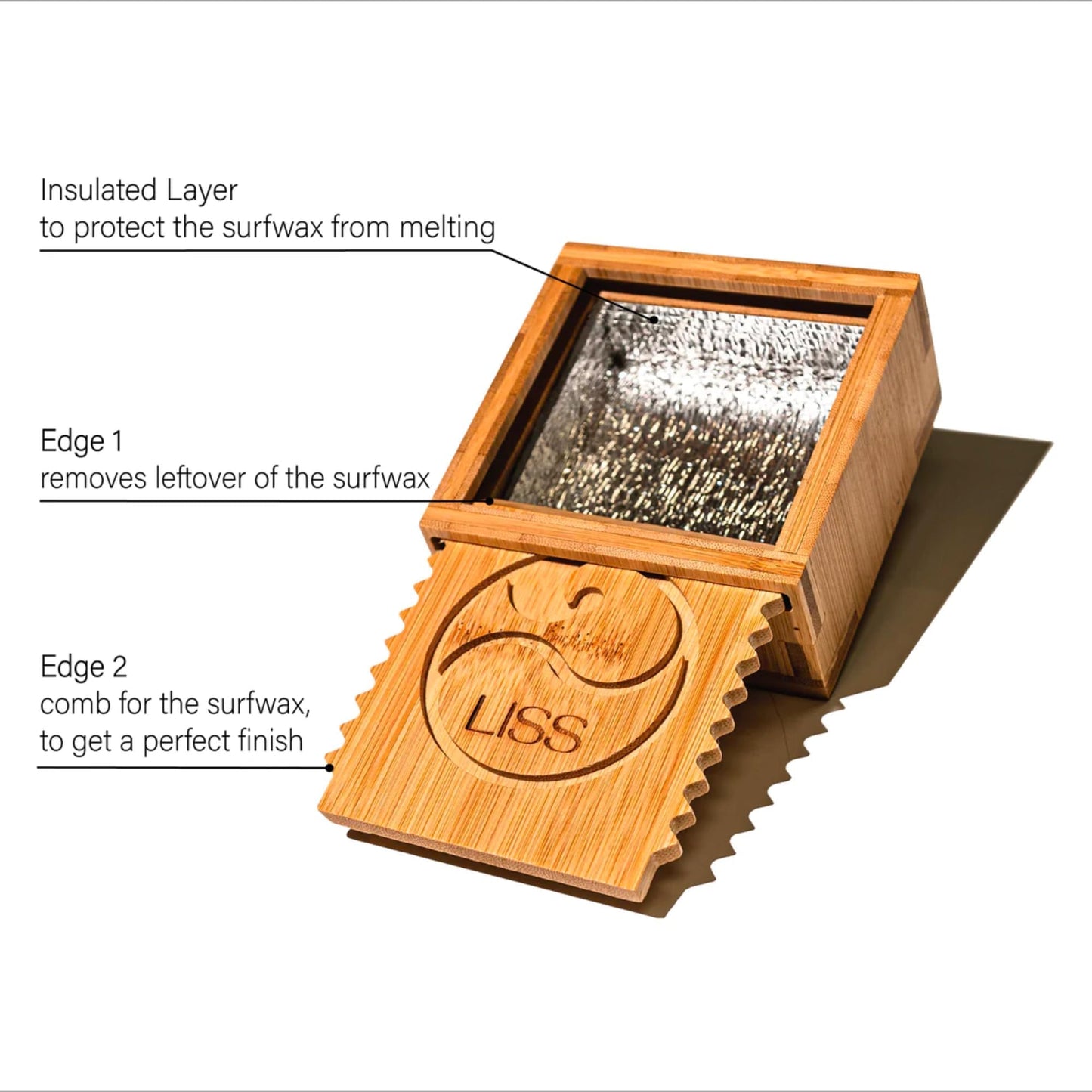 Living in Sunshine LISS Bundle with The Vertical Surfboard Spirit Rack 3-Board, Wax Box and Clean Fin (Surfboard Fin Removal and Installation Tool, Sand Brush Remover)