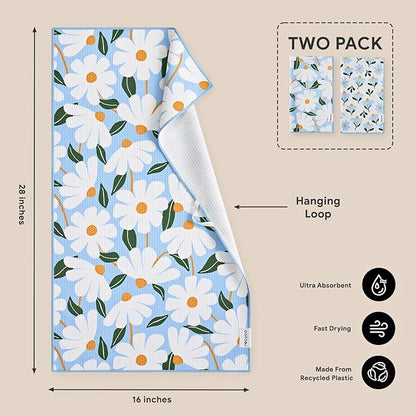 RECYCO Waffle Kitchen Towel Set of 2