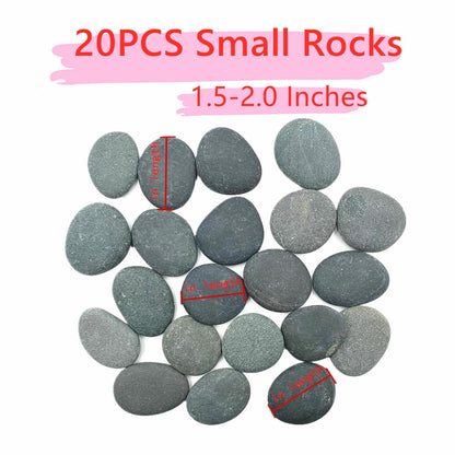 lifetop 50PCS Painting Rocks, Natural DIY Rocks Flat & Smooth Kindness Rocks for Arts, Crafts, Decoration, Medium & Small Rocks for Painting ，1.5"-3"Hand Picked for Painting Rocks