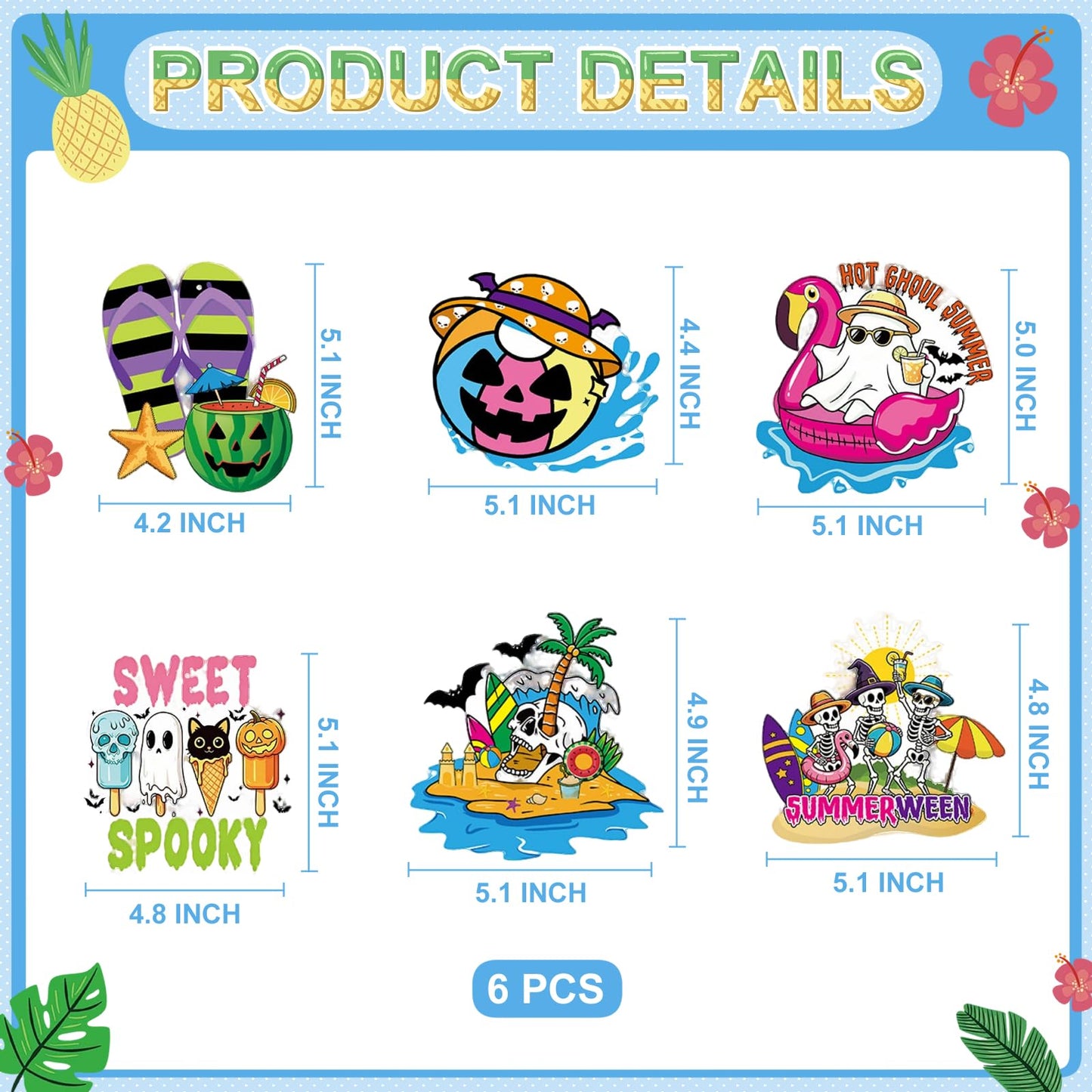 10PCS Happy Summerween Party Decorations Kit, Glitter Summer Halloween Banner Hanging Swirls and Honeycomb Centerpieces Table Decor for Summerween Pool Beach Party Supplies