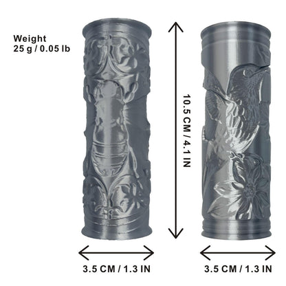 Hikiwin Pottery Clay Animal Texture Roller,Polymer Molding Art Hand Rollers Tools,Embossing Pattern Rolling Pins for DIY Crafts Making,4.1 Inches,Hummingbird and Bee,2 Piece
