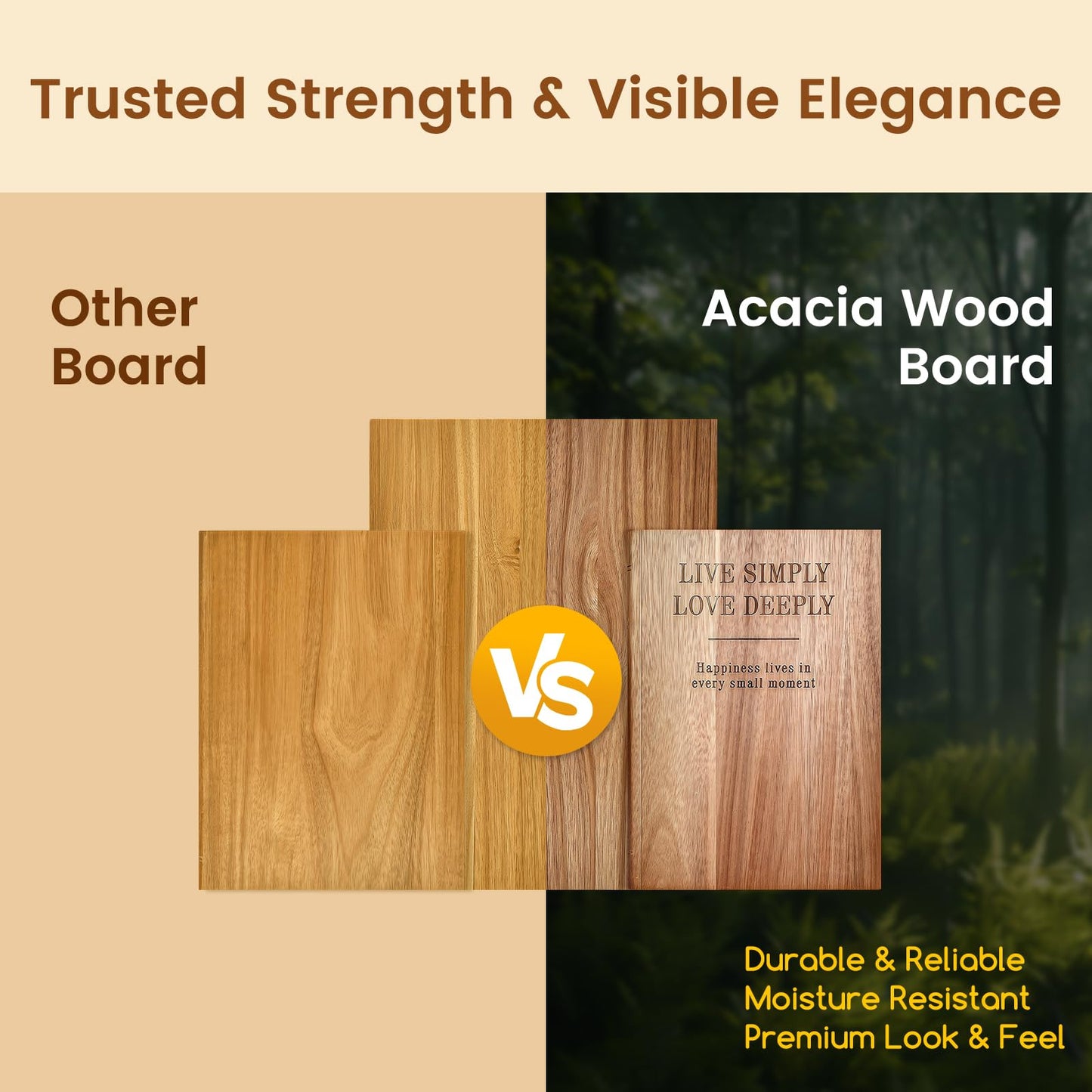 Book cutting board Set of 3, Acacia Wood Chopping Board with Stand, Charcuterie Kitchen Boards with Book‑Style Design for Cheese, Meat and Vegetables
