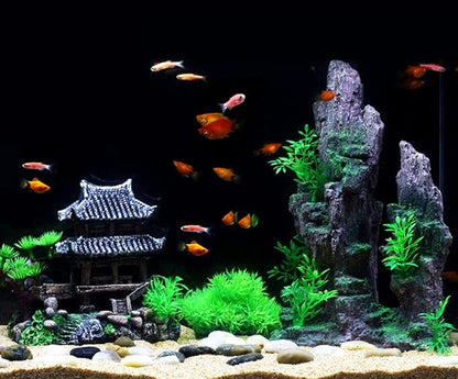 SLOCME Resin Castle Decorations, Multicolor Aquarium Sculpture - Eco-Friendly Fish Tank Castle Ornaments