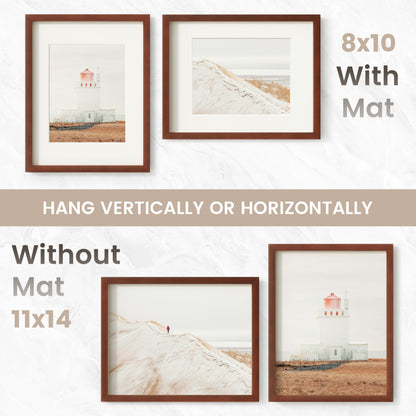 11x14 Picture Frame, USA-Sourced Natural Mahogany Wood Photo Collage Frame with HD Tempered Glass, Modern Simple 11 x 14 Wooden Frame Matted to 8x10, Vertical & Horizontal Wall Hanging Display