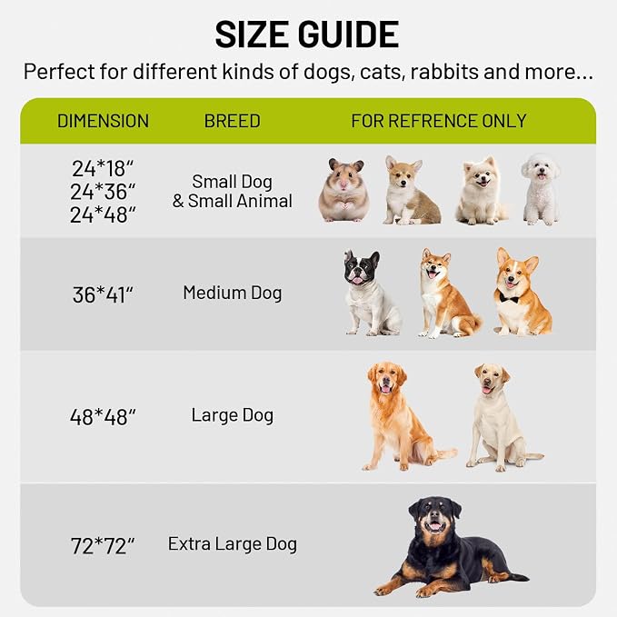 Washable Dog Pee Pads - Absorbent Reusable Puppy Training Pads, Waterproof Leak - Proof & Non - Slip for Crate Whelping Potty Training 72x72 (Pack of 1)